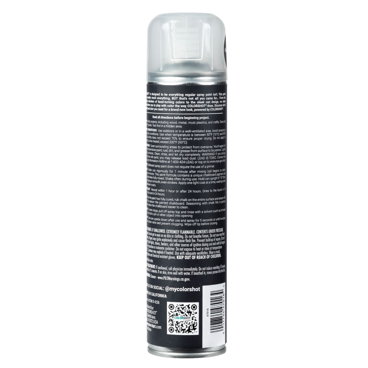 Picture of 47016 COLORSHOT Chalkboard Spray Paint Blackboard (Black) 10 oz.