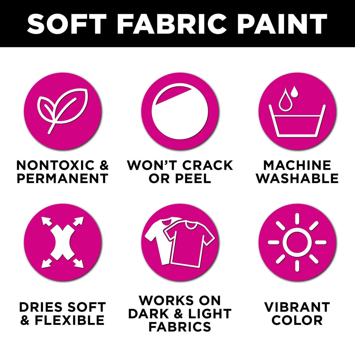 Picture of 47939                               TULIP SOFT FABRIC PAINT MATTE EBONY 4OZ           