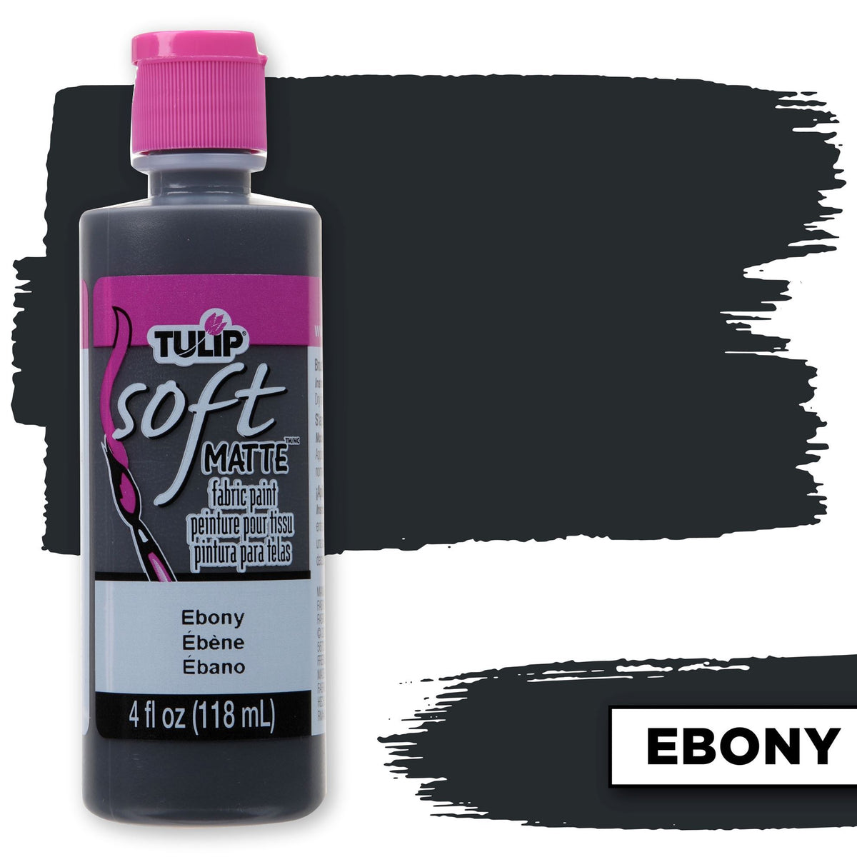 Picture of 47939                               TULIP SOFT FABRIC PAINT MATTE EBONY 4OZ           