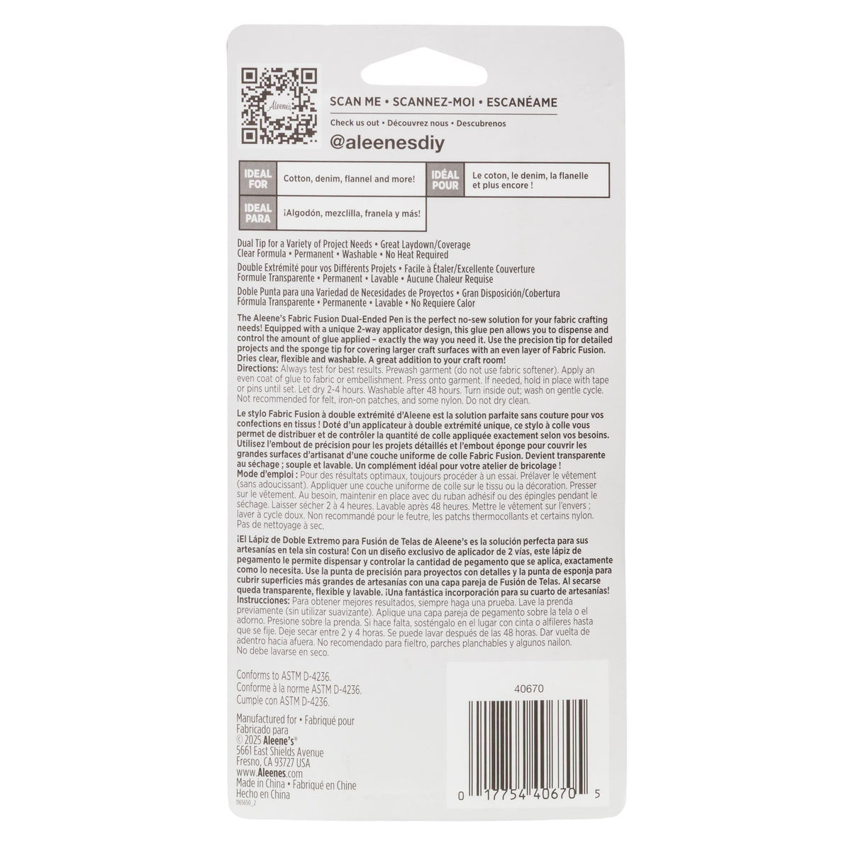 Picture of 40670 Aleene's Fabric Fusion Dual-Ended Pen