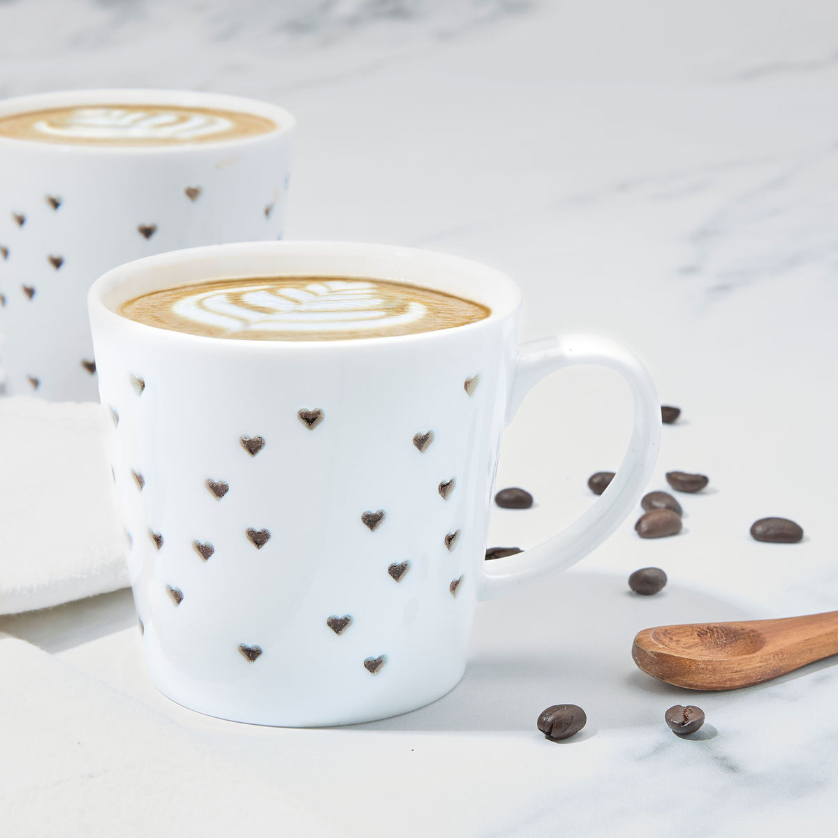 Picture of 50350 Tulip Transparent Mugs Hearts 2 Pack