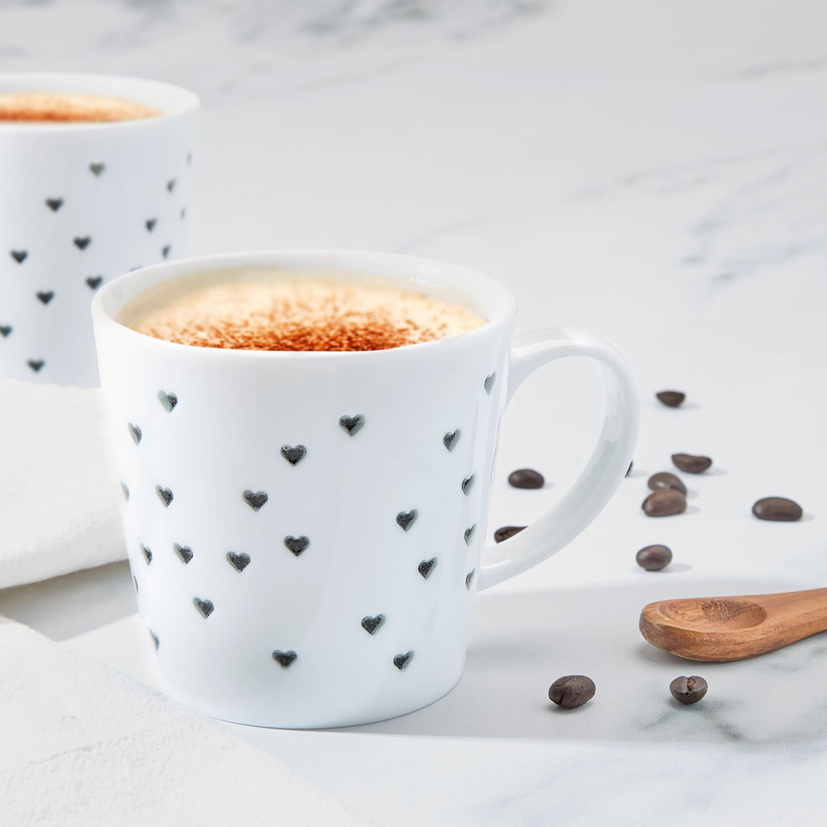 Picture of 50350 Tulip Transparent Mugs Hearts 2 Pack