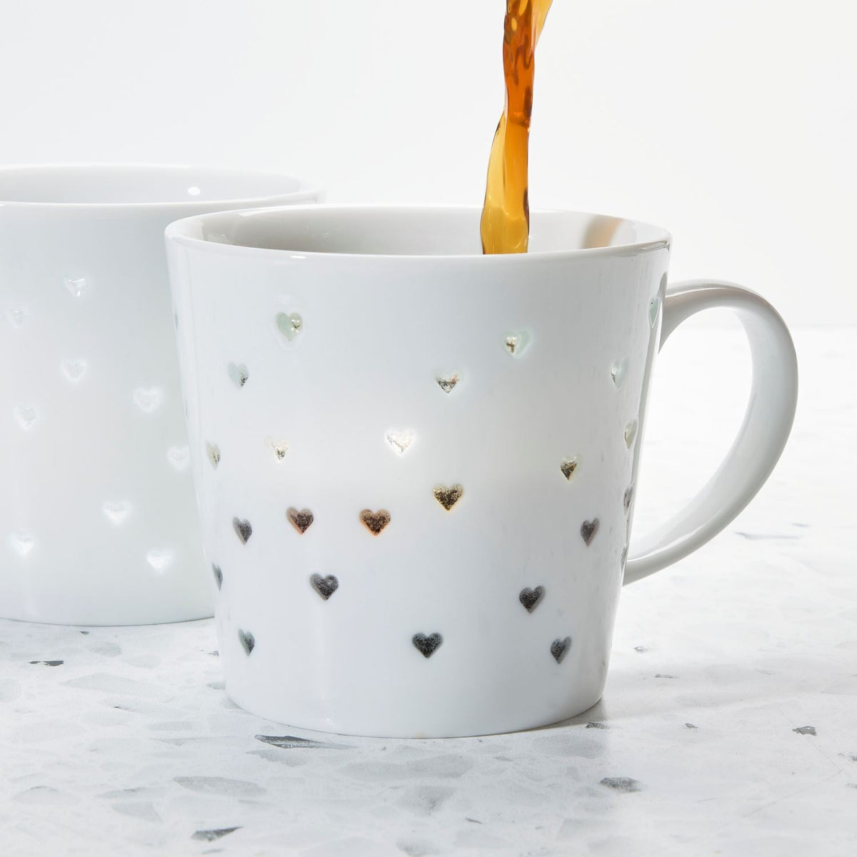 Picture of 50350 Tulip Transparent Mugs Hearts 2 Pack
