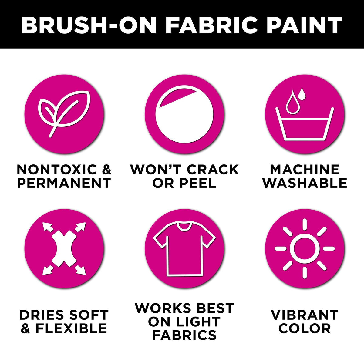 Picture of 49859 Tulip Brush-On Fabric Paint Pink 2.7 fl. oz.