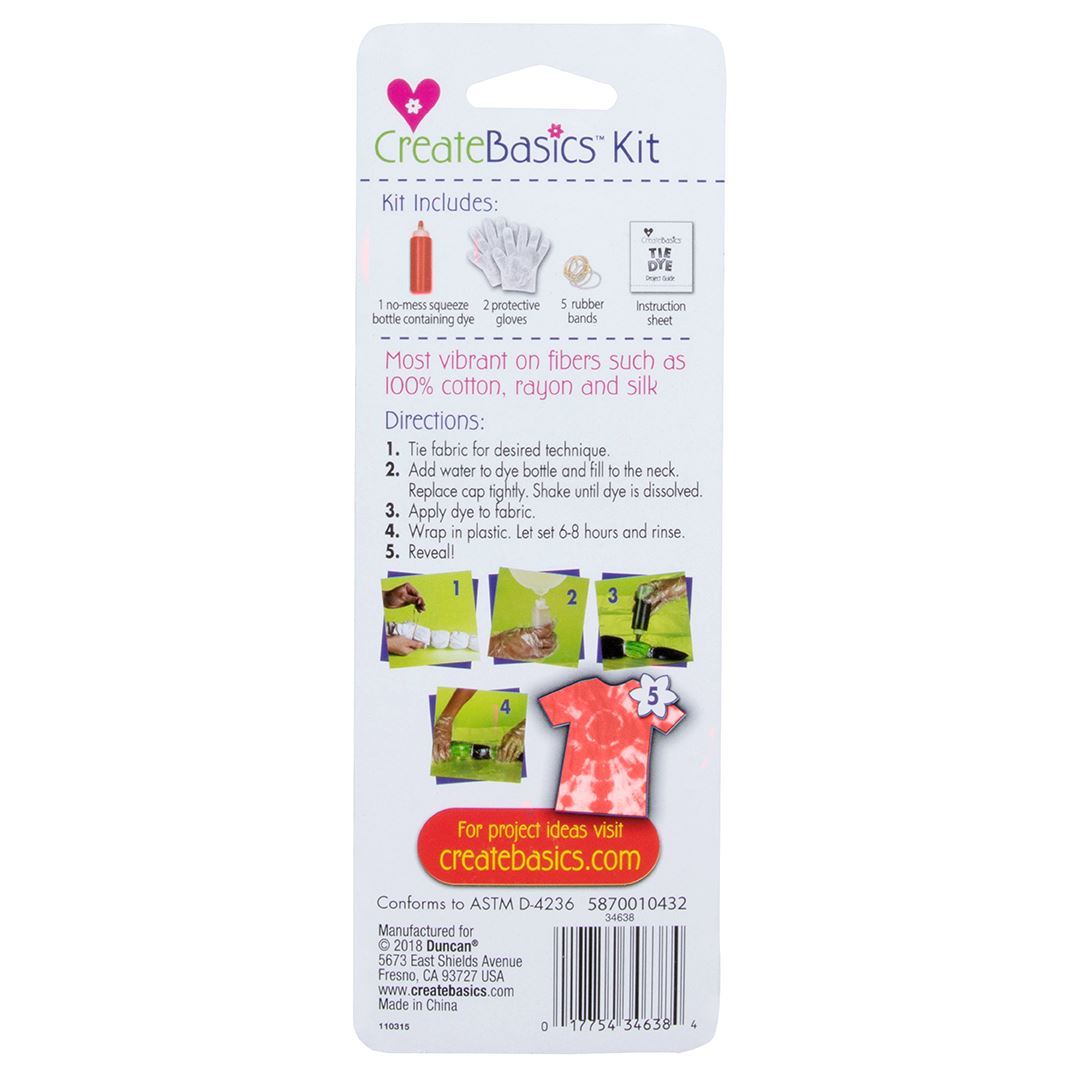 Picture of 32024 Create Basics 1 Color Tie Dye Kit, Red, Makes 4 fl oz