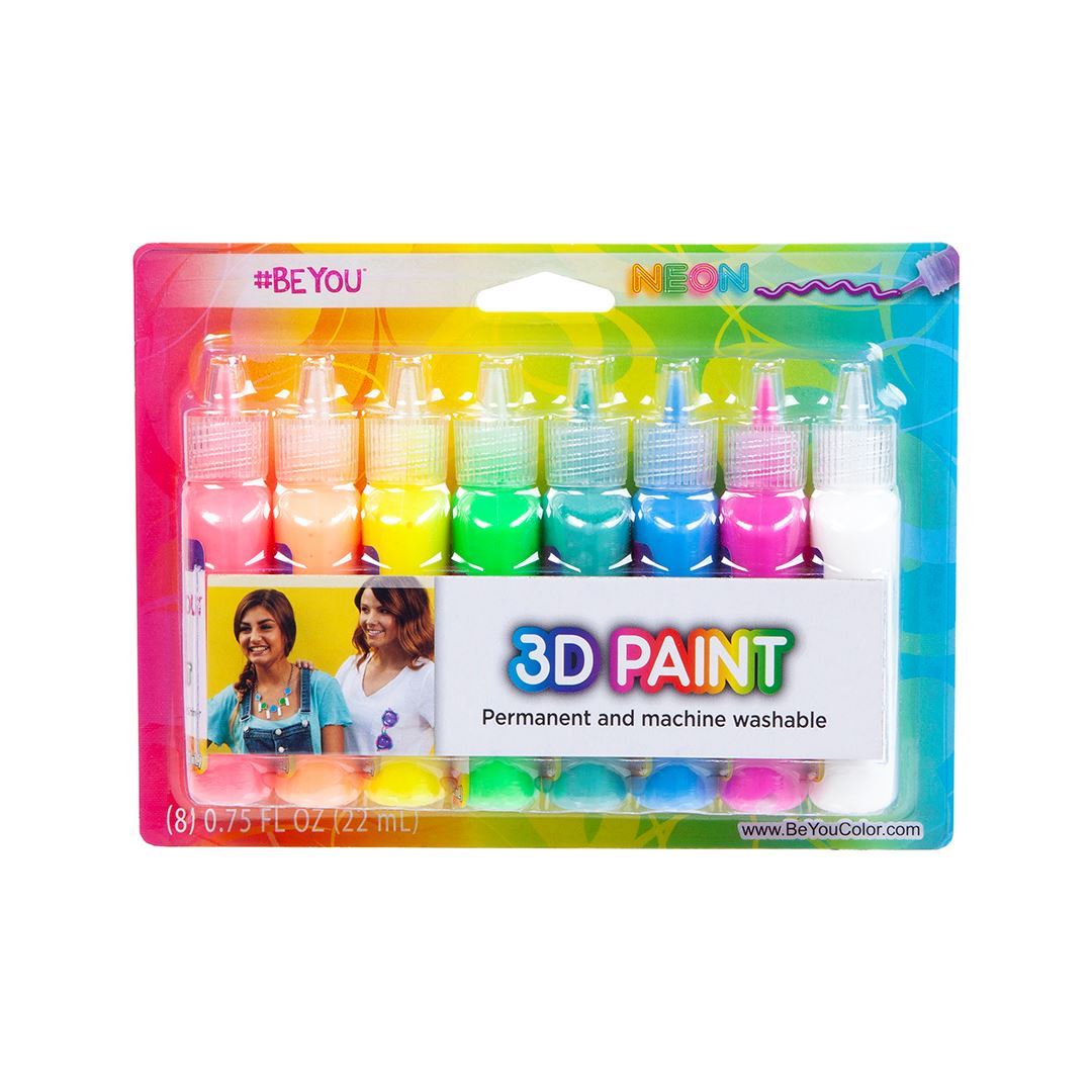Picture of 37905 #BeYou 3D Paint, .75 fl oz Neon 8 Pack