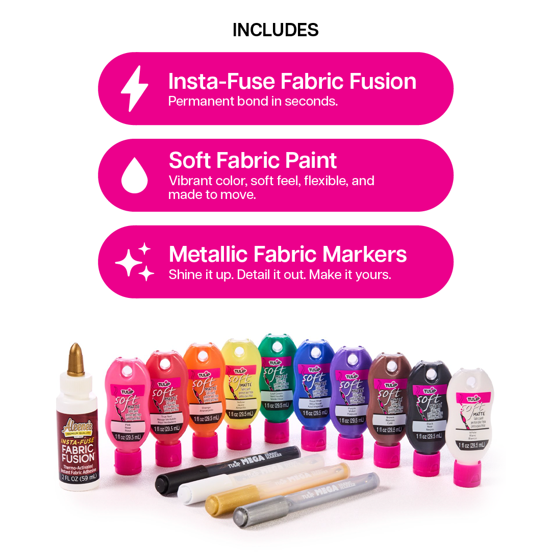 Picture of 50975 Tulip Custom Jeans Fabric Paint & Glue 15pc Kit